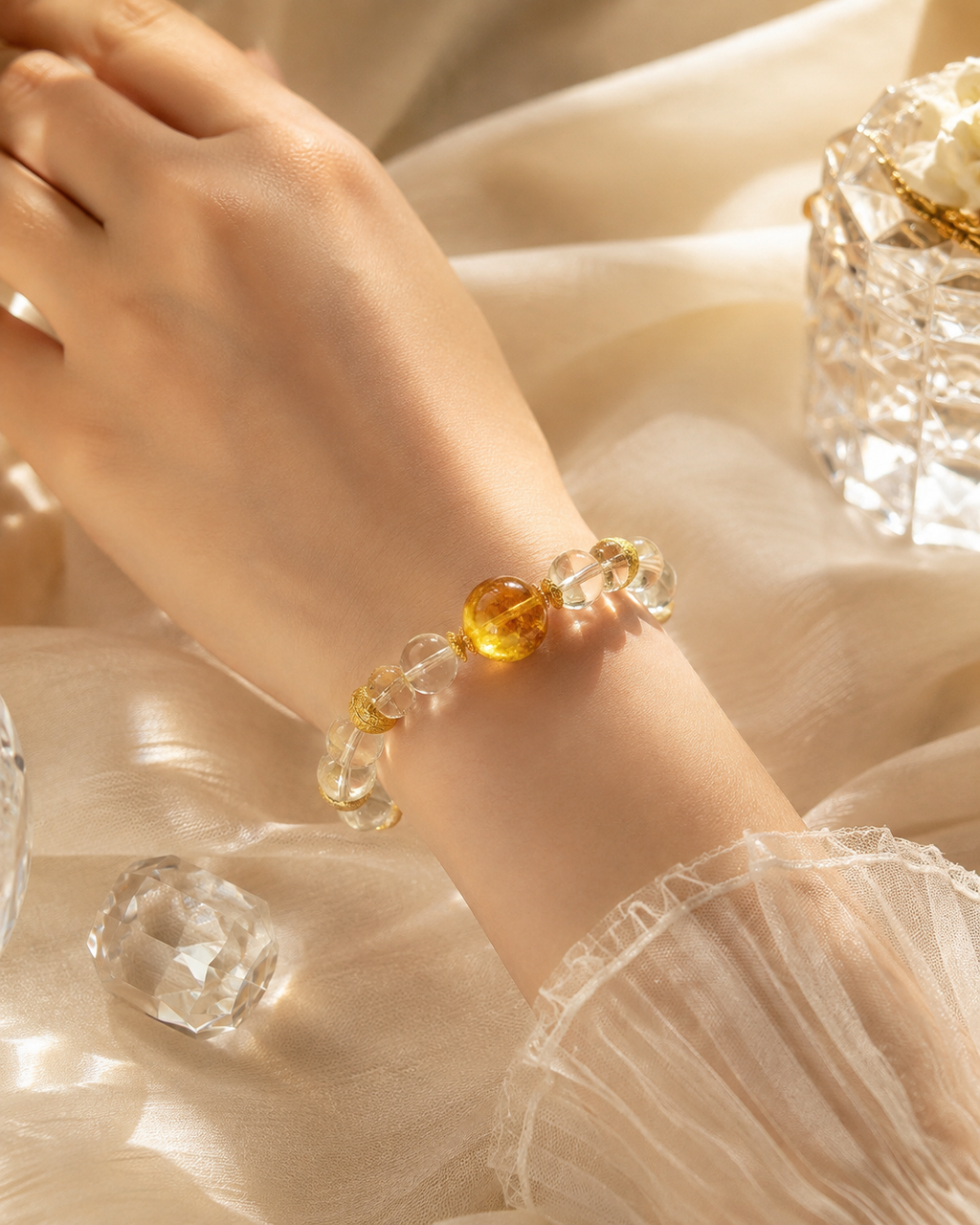 Golden Hour Beaded Bracelet