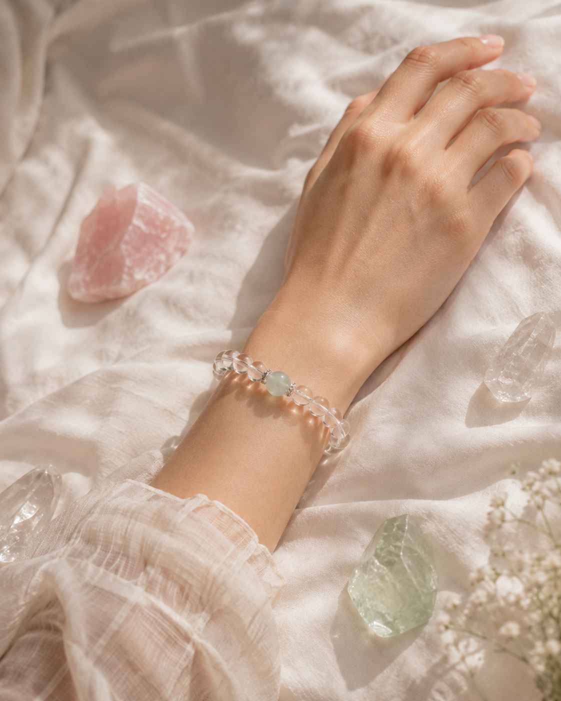 Clear Tide Beaded Bracelet