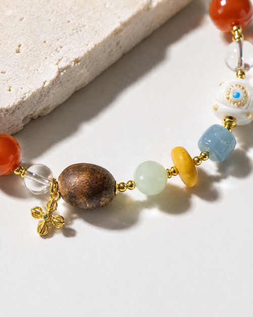 Sunlit Mosaic Colorful Beaded Bracelet