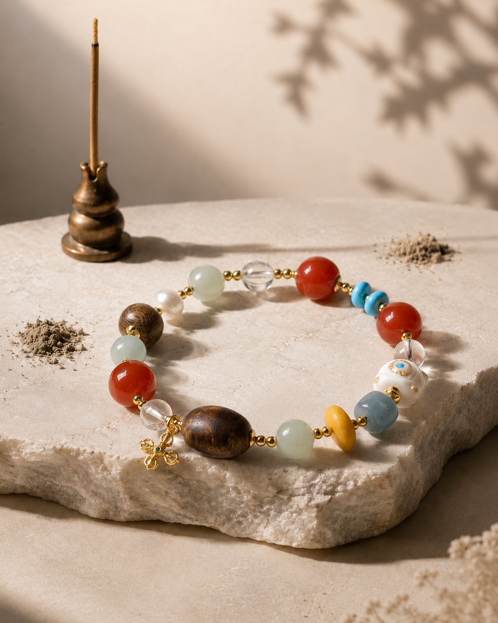 Sunlit Mosaic Colorful Beaded Bracelet